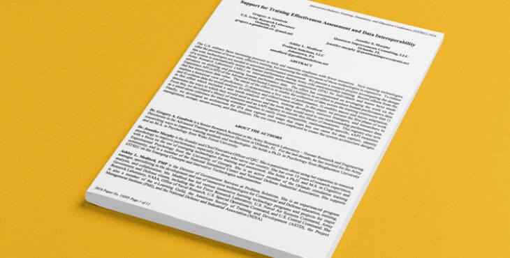 Support for Training Effectiveness Assessment and Data Interoperability